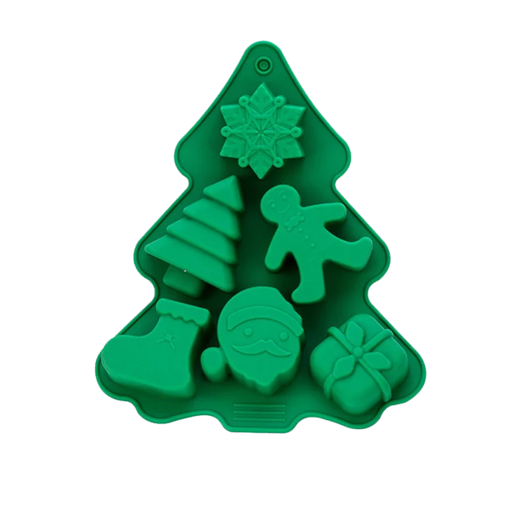 Christmas Tree and Snowman Cake Pan Silicone Gingerbread Man Chocolate Mold Baking Fabrication Services Christmas Molds