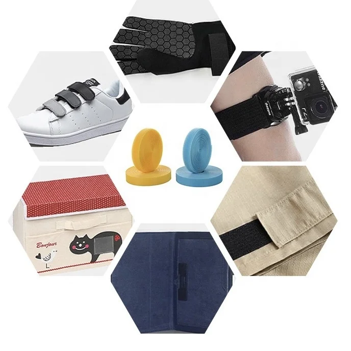 Smooth and Soft Wellco 100% Nylon Low Elasticity Hook and Loop Tape Injection Hook Soft Loop 10-150mm Hook Loop Tape