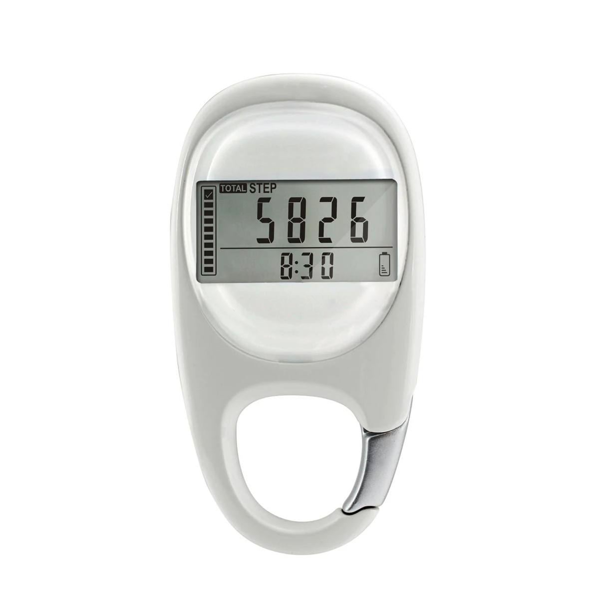 3D Digital Step Counter for Walking Clip on Pedometer Walking Distance Miles Exercise Fitness Activity Calorie Clear LCD Display