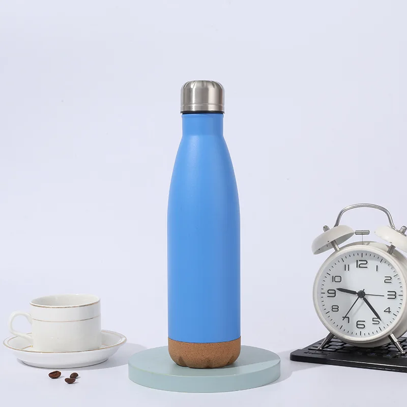 Wholesale 500ml Double Wall Insulated Vacuum Thermal Cola Shape Stainless Steel Sport Water Bottle