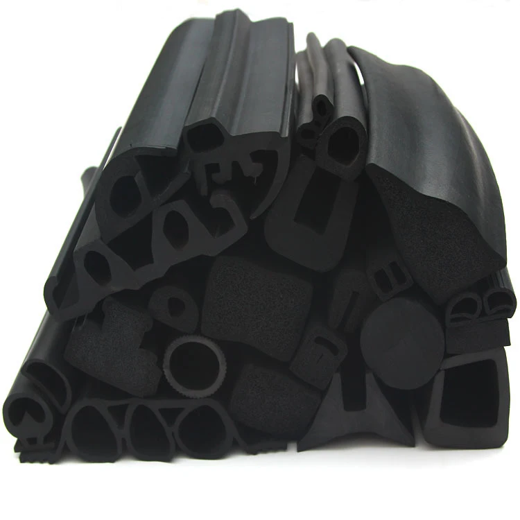 OEM ODM black rubber sponge solid Buffer bumper sealing Compound Extrusion for Machinery