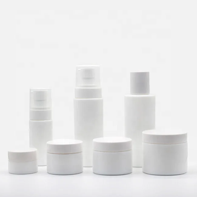 15ml 30ml 40ml 50ml 60ml 100ml 120ml opal white glass cosmetic jars and bottles for skincare packaging