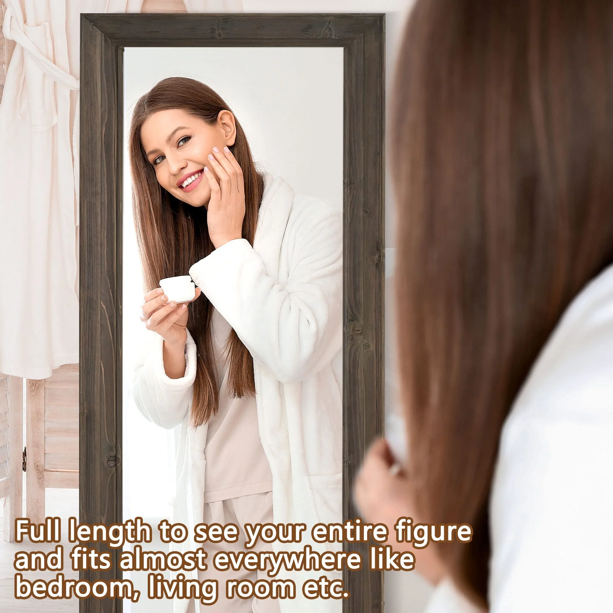 Dressing full body floor mirror home living room simple modern wind big mirror wall mounted fitting mirror