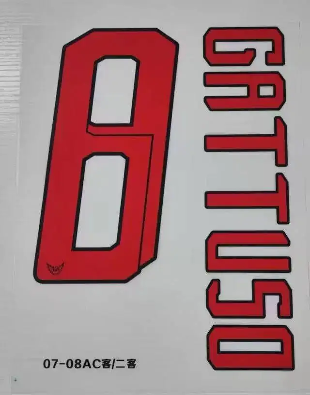 Ретро фамка 22 KAKA Nameset #3 MALDINI #8 GATTUSO #21 PIRLO печать термопечать на футбольном поле