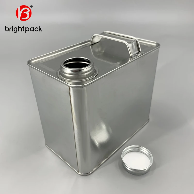 F-style 1L rectangular metal tin can for engine oil lubricant oil Square 4L oil cans used for petrol chemical