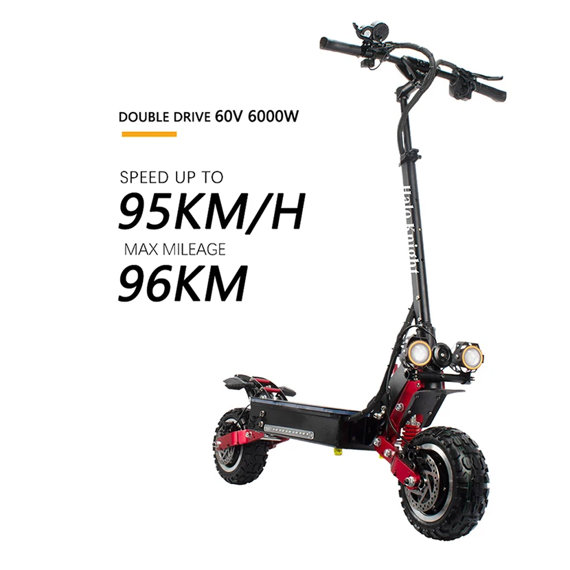 Halo Knight Adult Motorcycles Scooters Electric Scooter Made In China Self Balancing Electric Scooters 60V 6000W E-scooters