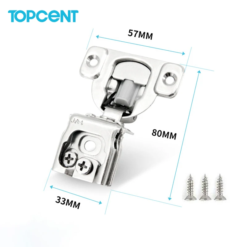 Topcent 3D мягкая Закрытая 1/2 многослойная петля рамка 105 градусов компактная для кухонного шкафа