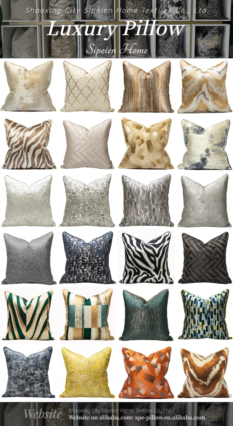 Luxury Modern 18x18 Inch Wave-Design Satin Throw Pillow Cover Striped Cushion Case Anti-Dust Mite Couch Decorative Purpose