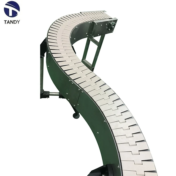 Chain belt modular conveyor Stainless steel plastic chain plate production line flexible chain conveyor