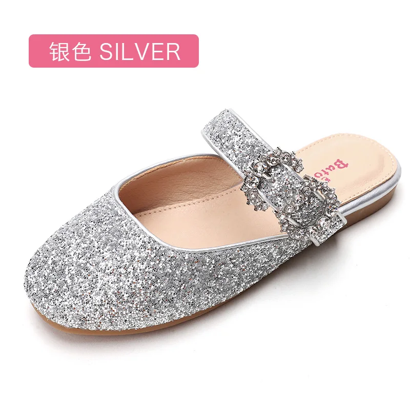 Slippers Wholesale Summer Fashion Cute Non-slip Flat Sequin Kids Sandal For Girls