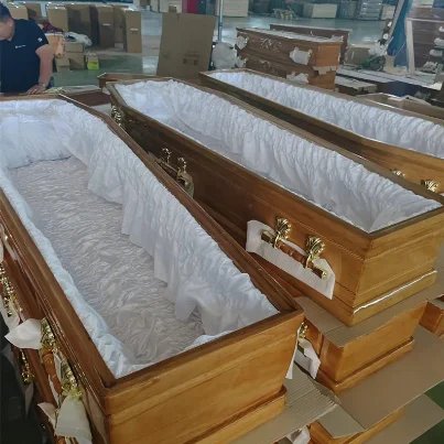 F168 Custom Crepe Satin Casket Interior for Funeral Cheap Wood Gold Casket Home Textiles Satin Casket Lining Sample