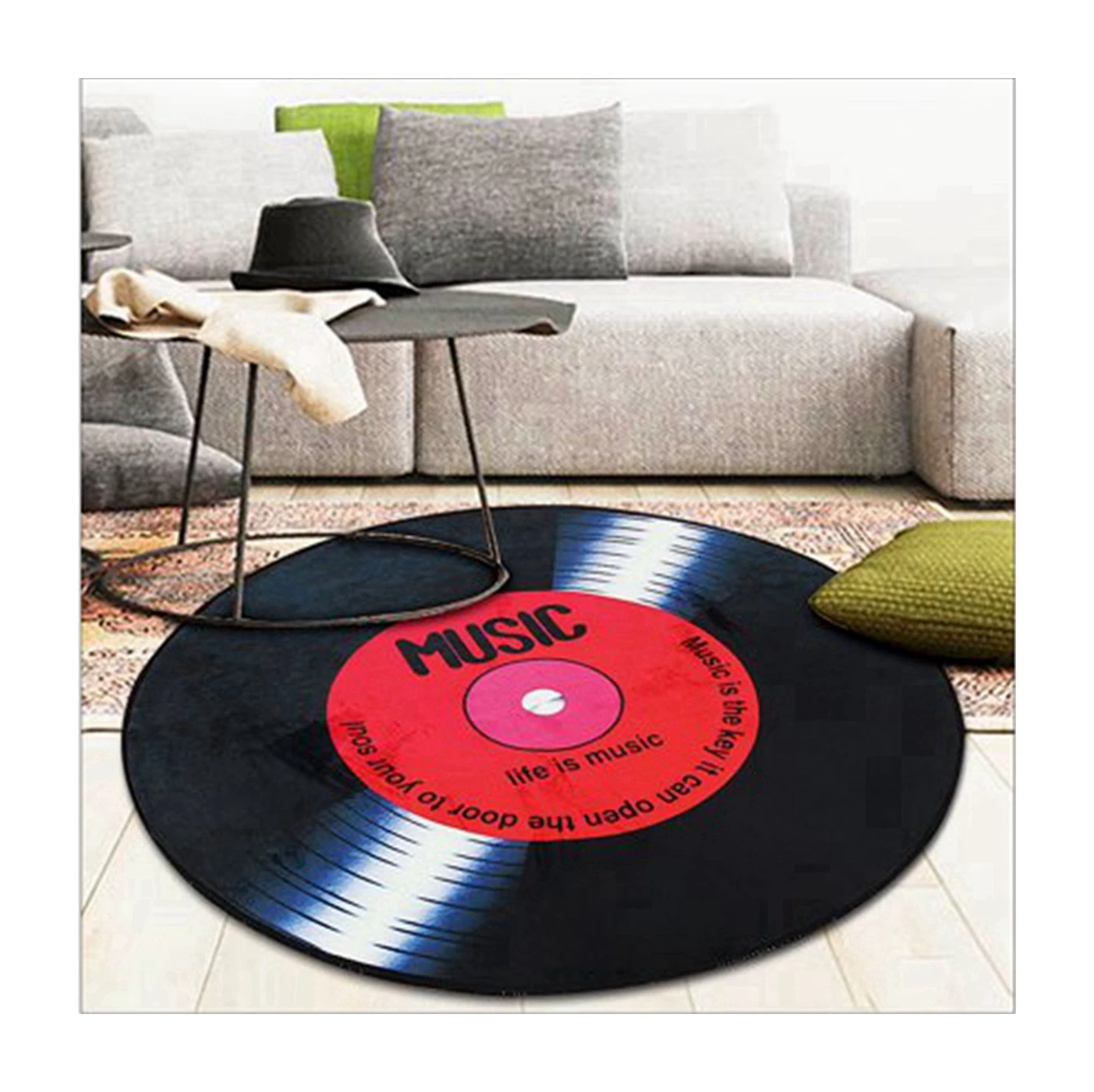 High Quality Personalized Hand Tufted  Disc Rug Video Game Custom CD Shape Round Design Rugs  acrylic carpet