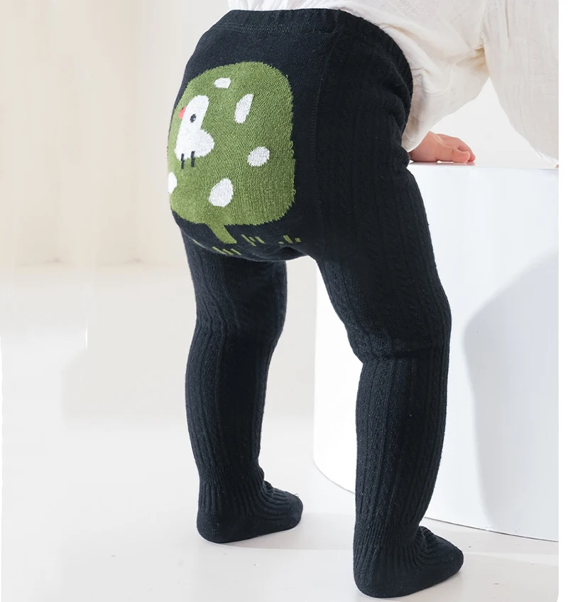 Cute Knitting Cartoon Animal Fun Baby Tights Knit Organic Cotton Toddler Boy Girl Pantyhose Tights