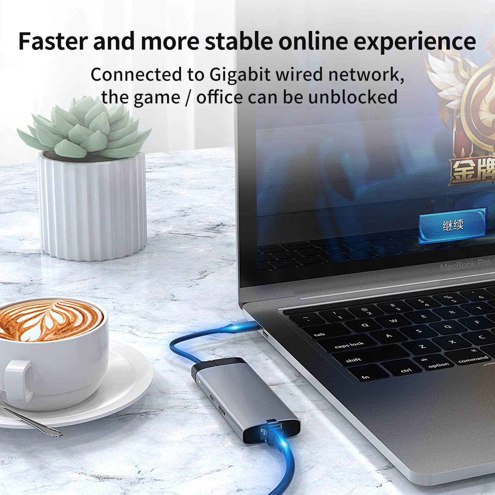 6 in 1 usb 3.0 hub Fast charge HD-MI USB3.0*3 usb c hubs RJ45 1000M SD TF USB HUBS