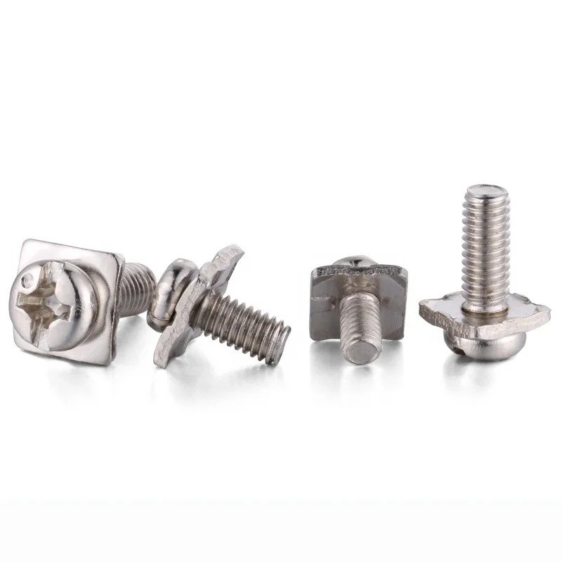 M3M3.5M4 Nickel Plated Steel T-type Square Washer SEMS Combination Screws