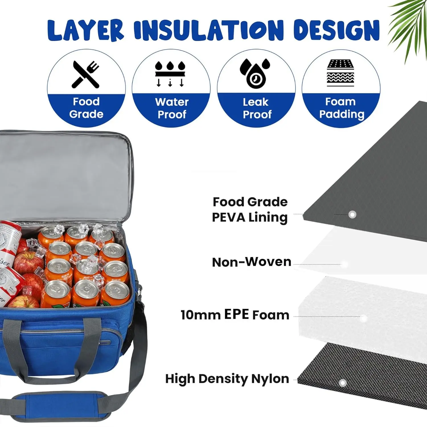 foldable large ultrasonic nonwoven ice breastmilk backpack water bottle 6l kids mini thermal picnic lunch insulated cooler bag