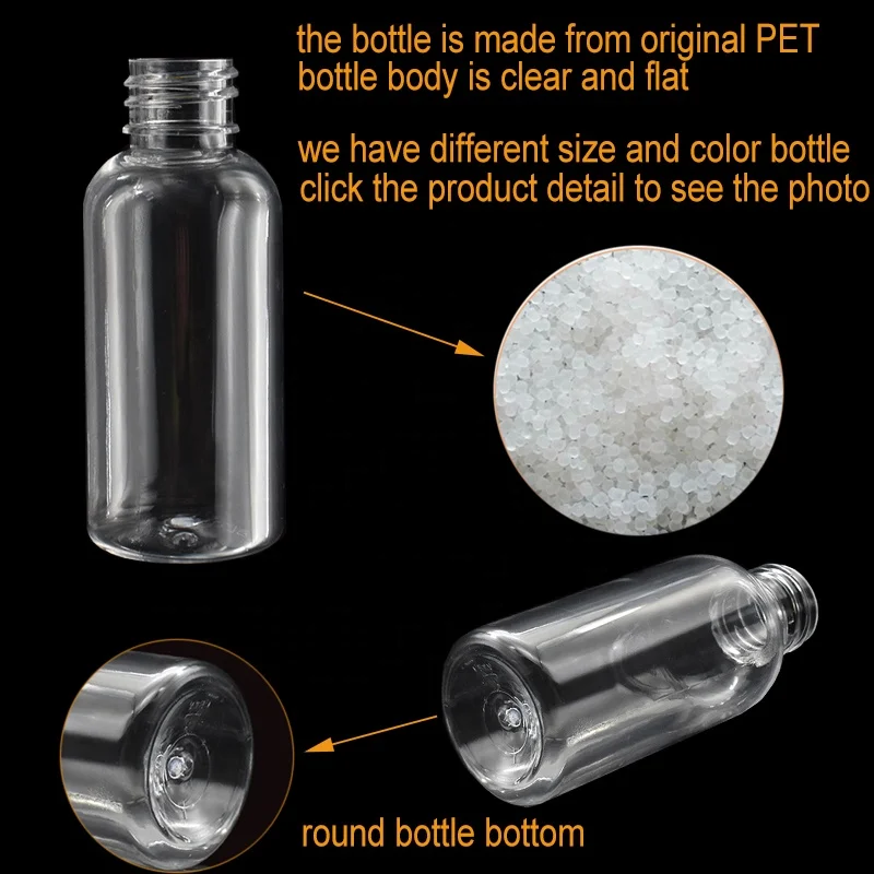 Fine Mist Plastic Spray Bottles 30ml 50ml 60ml 100ml 250ml 500ml 16oz Perfume Oils Cosmetic Transparent Essential Spray Bottles