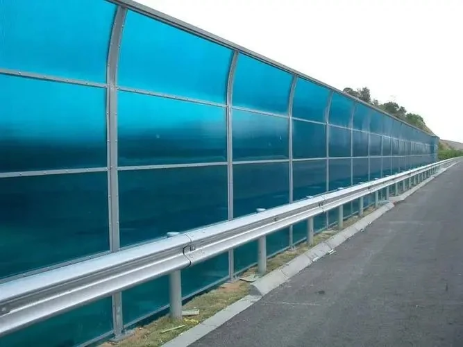 Highway overhead noise barrier transparent PC board 50uv impact toughness good high transparency