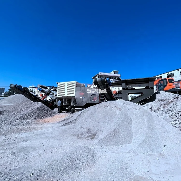 Crawler mounted mobile stone crusher mobile granite basalt limestone crushing plant for sale