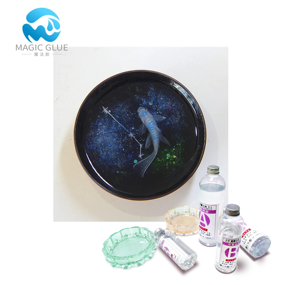 Hardness Epoxy Resin And Hardner Clear Liquid Epoxy Chemical Product for Art Layer Coating