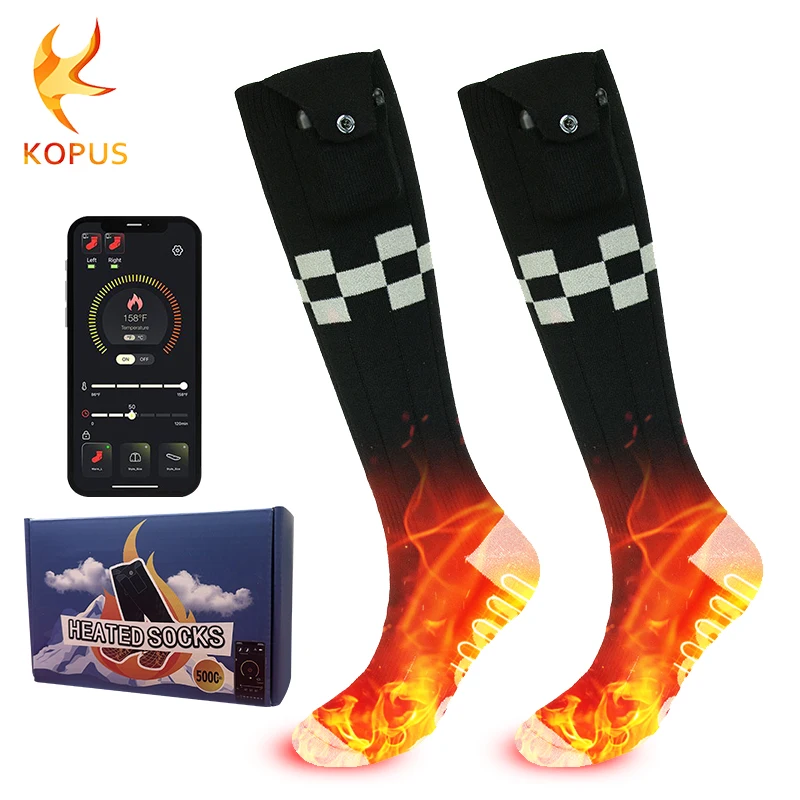 USB Heating Socks for Foot Warming Heated Socks with 3 Heat Settings for Men Women Outdoor Skiing Hunting Fishing Hiking