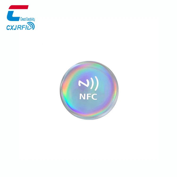 Epoxy Nfc Sticker Ntag213 Ntag215 Ntag216 Chip Waterproof Anti-Metal Nfc Tap Social Media Nfc Tag