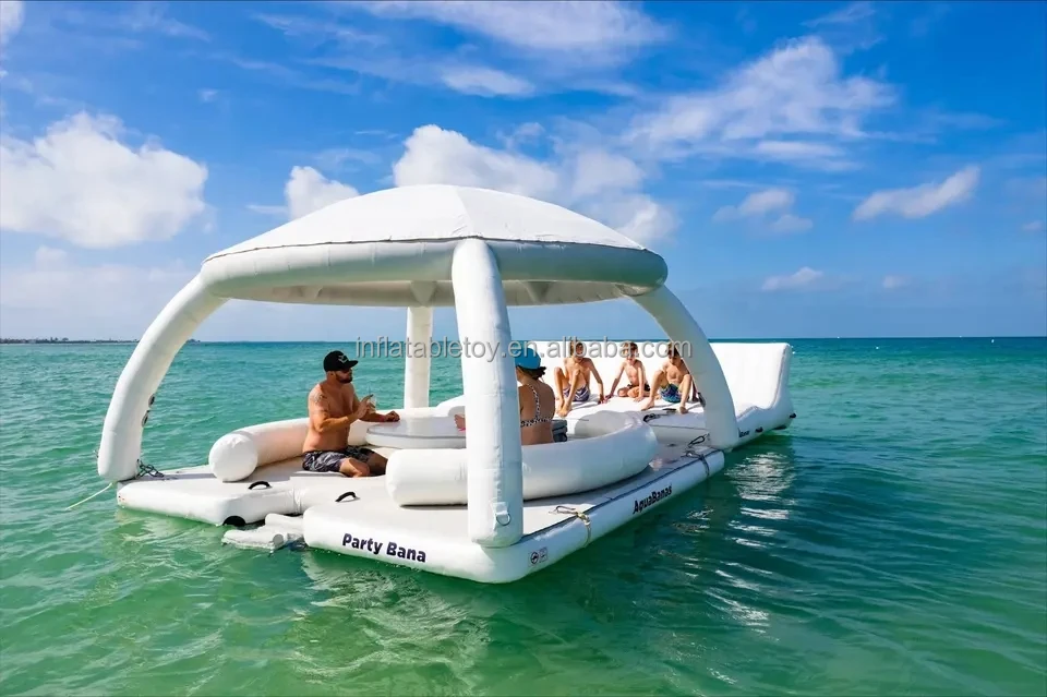 Распродажа надувная платформа для морской яхты с палаткой и водой отдыха