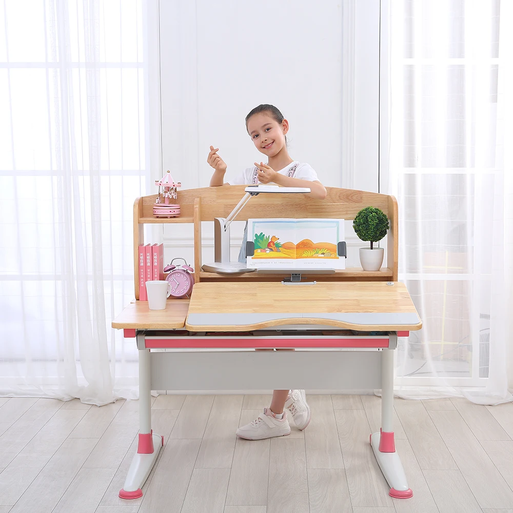 GMYD A105 modern high quality Kid wood study desk and table ergonomic children furniture sets