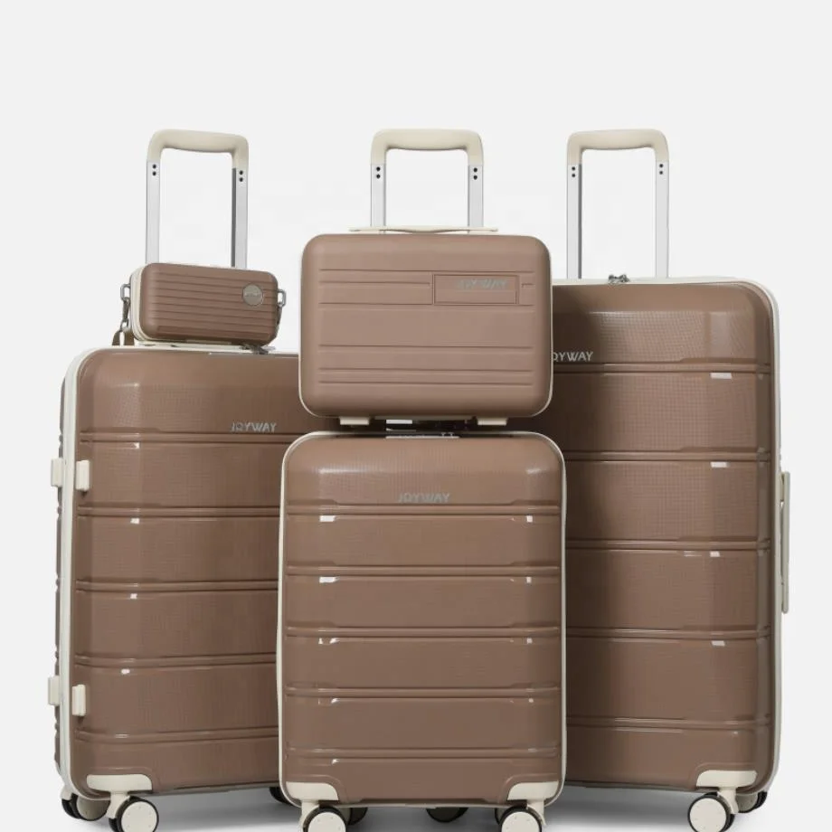 PP smart travelling hand bags carry on travel bags cabin luggage suitcase set custom hard spinner luggage