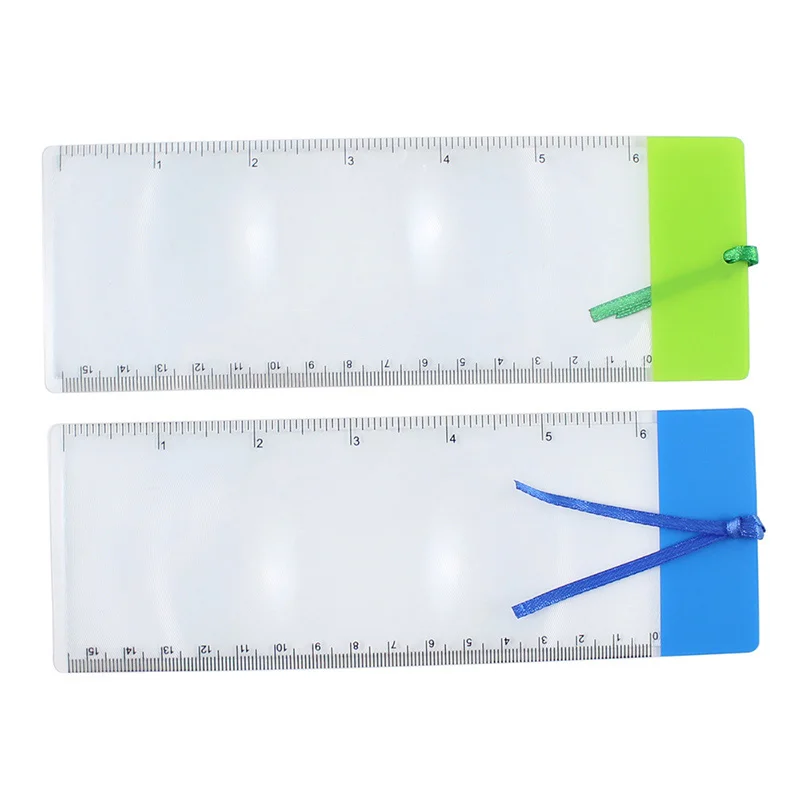 Factory Wholesale Gift Business Card Type PVC Ultra Tthin 3X Bookmark Magnifying Glass With Card Cover