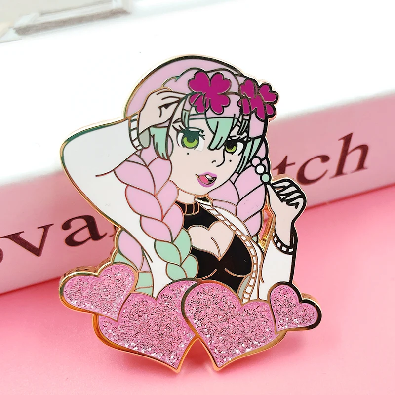 Manufacturers wholesale cartoon brooch pin custom stitch metal badges funny cute cartoon enamel pins