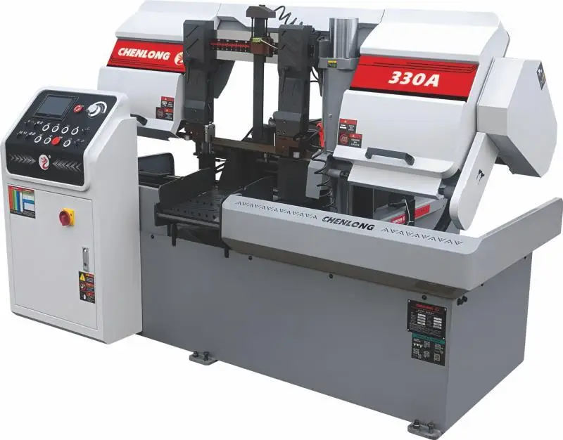 CHENLONG 330A Horizontal Band Saw, hydraulic Shuttle Vise Automatic Band Saw