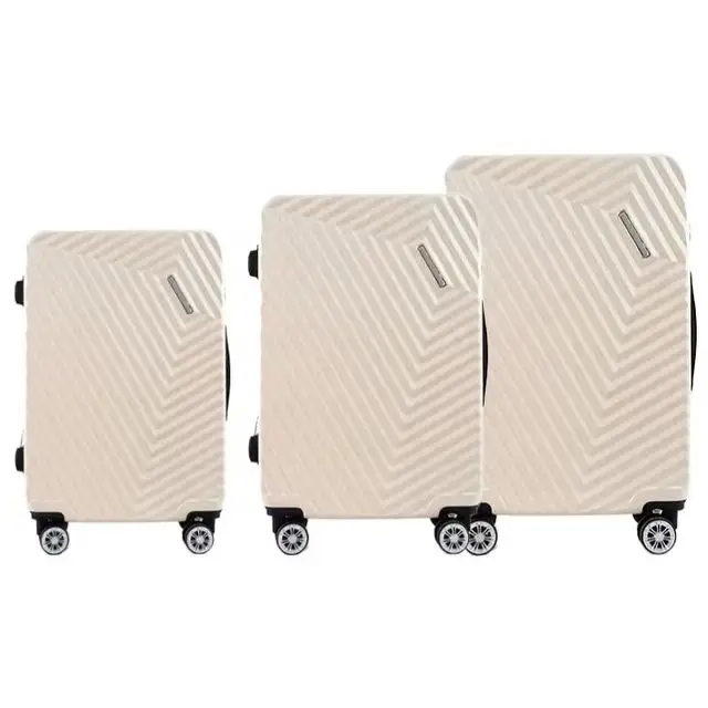 luxury designer yellow travelling bags custom logo 3 pieces hard shell travel suitcases abs trolley luggage set with trolley