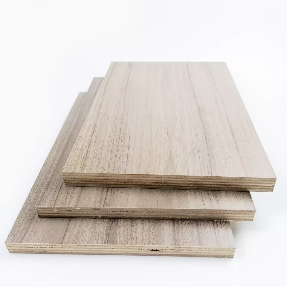 Back fleeced veneers in roll flooring wood veneer laminated birch plywood 18mm