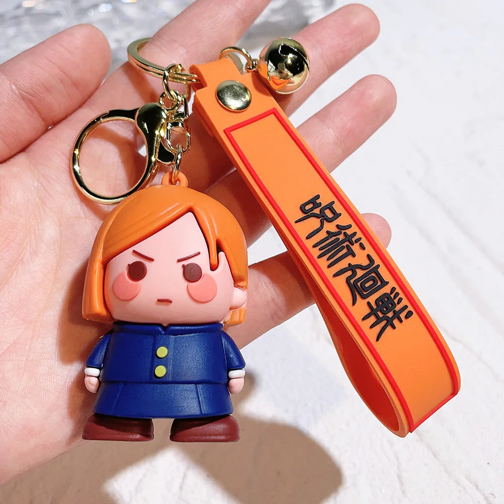 High Quality New Anime 5 Styles Q Version Creative Cartoon Car Schoolbag Pendant Chain Itadori Yuji Jujutsu Kaisen Key Chain