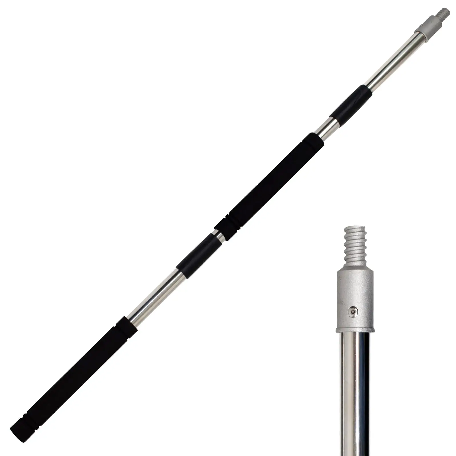 Hot Selling Black Extension Pole, 2 Feet to 12 Feet Multi-Purpose Splice Extension Roller Cleaning Extension Pole