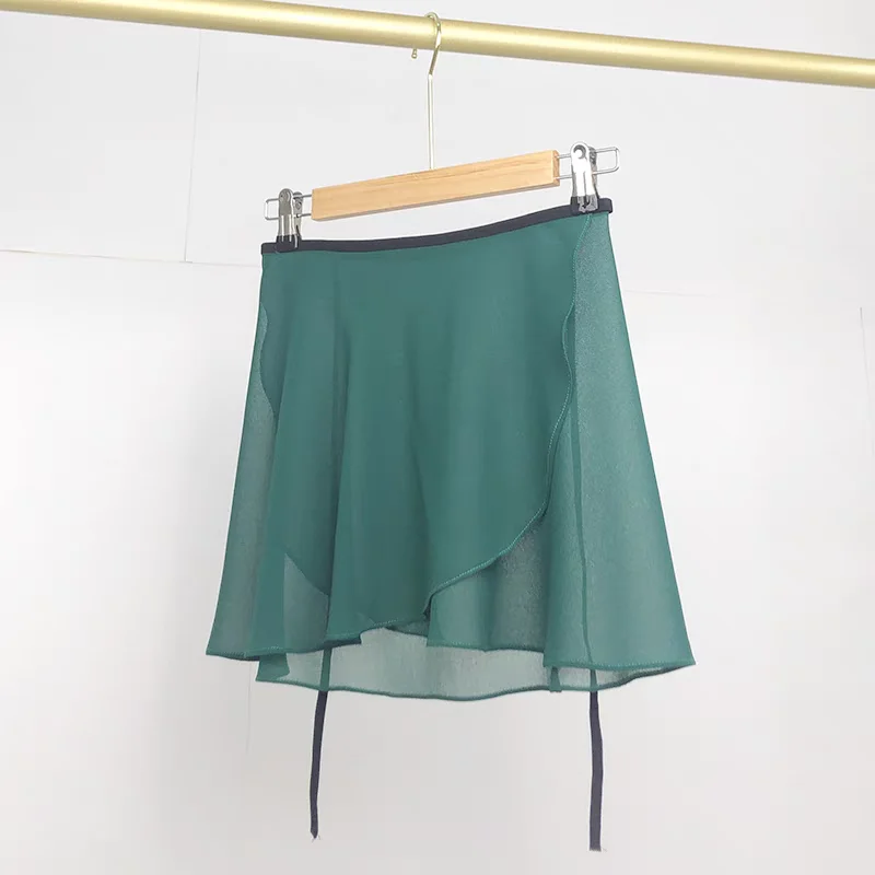 2024 Wholesales good quality new coming solid colors dance wear chiffon ballet wrap skirts