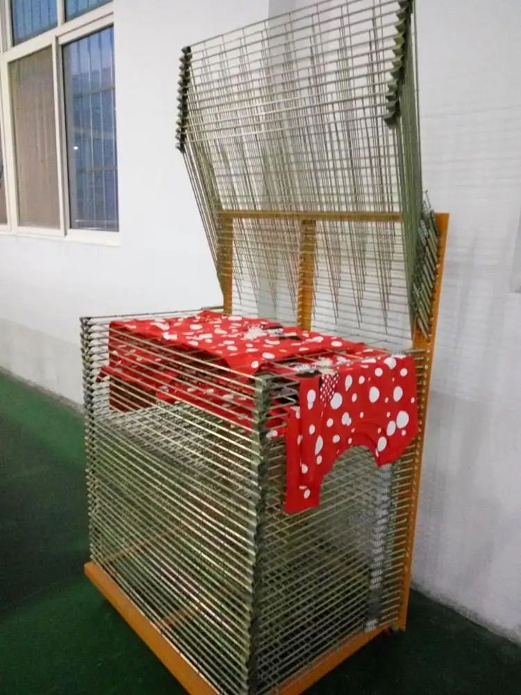 Factory directly supply screen printing drying rack foldable racks for garment t shirts drying