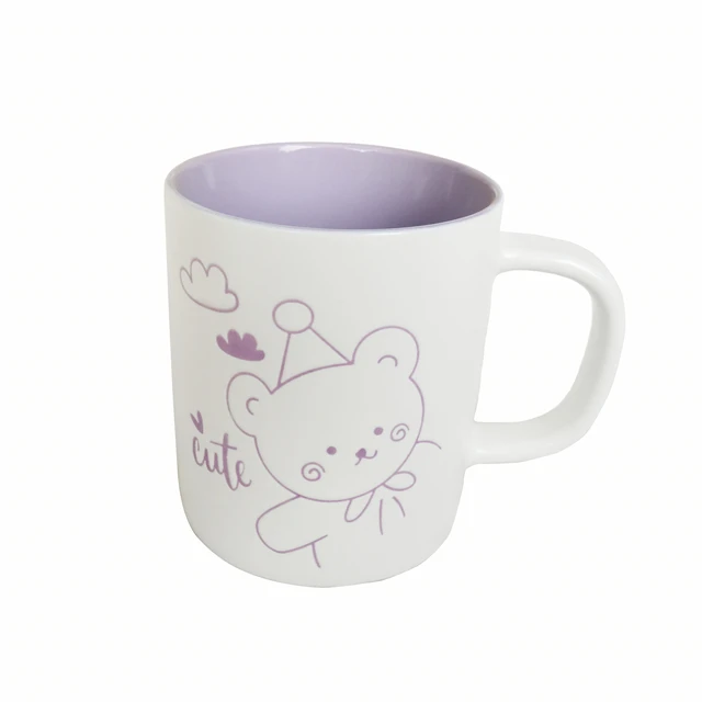 Кофейная кружка с милым животным медведем и львом, чайная кружка с мультяшным рисунком, сублимационная керамическая чашка для молока и кофе с пользовательским логотипом