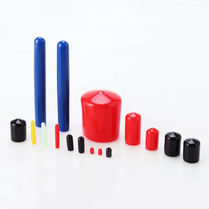 PVC Flexible Protective Covers Durable Insulated Screw Thread Dust-Proof Caps Soft Rubber End Caps for Pipe