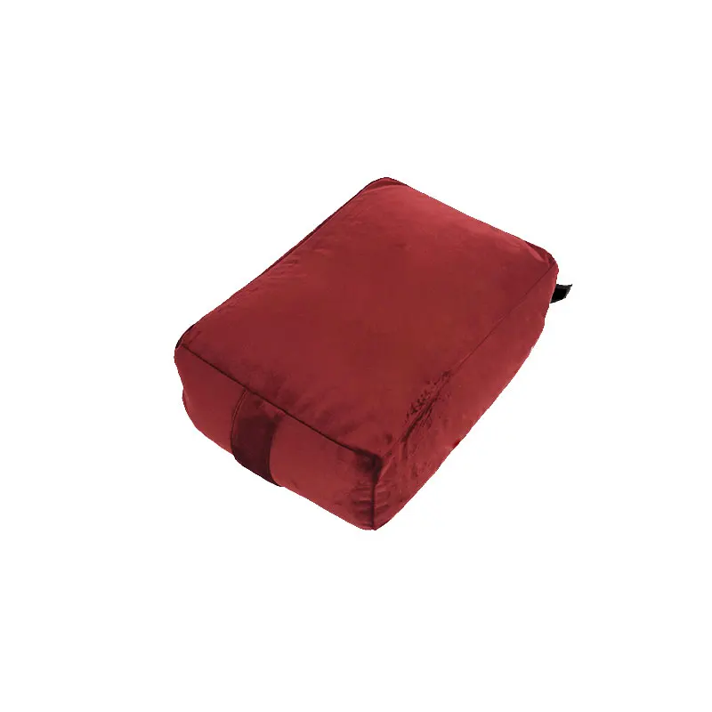 Removable Washable Rectangular Soft Velvet Zafu Cushion Large Buckwheat Meditation Floor Pillow