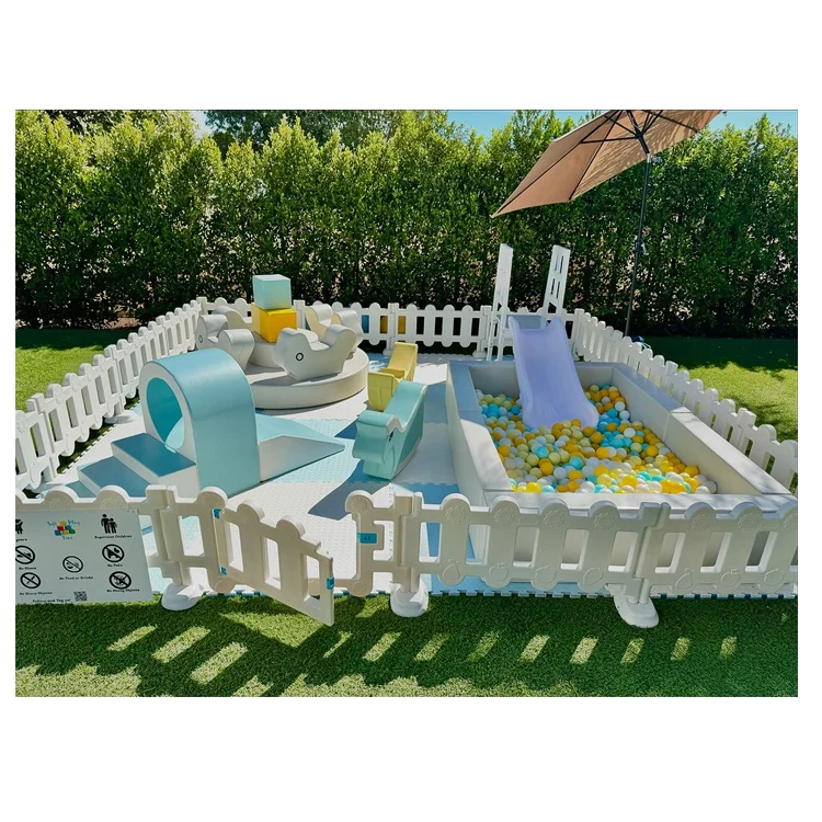 New slide small rental business with 5 feet ball pit white