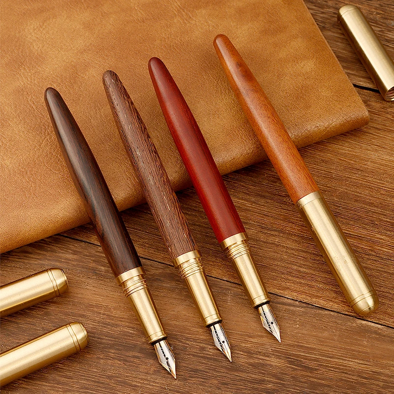 Huali ebony rosewood chicken wing wood Manufacturers Cello New luxury fountain pen precious wooden pen With Customized Logo