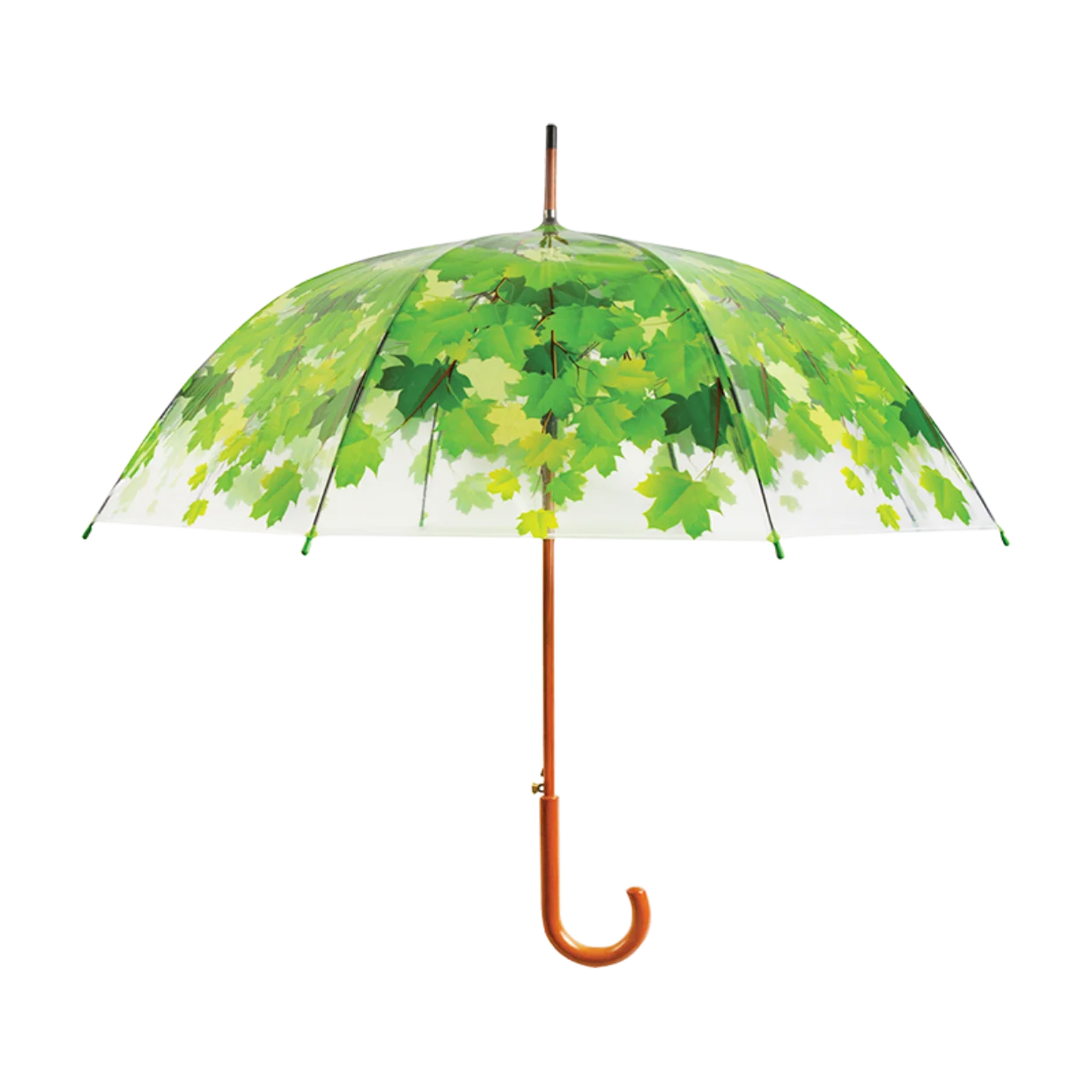 Esschert Design 8K 34 inch Green maple leaves spring Straight Umbrella