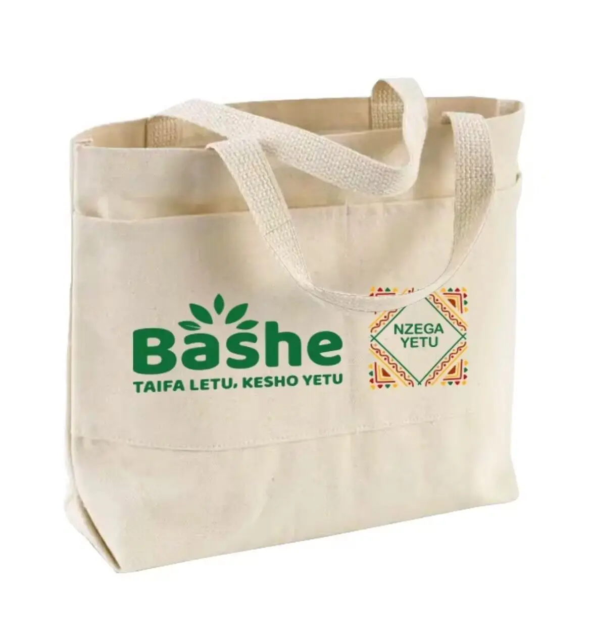economical organic cotton packaging white carry waxed cotton canvas bag with logo pocket inside and outside