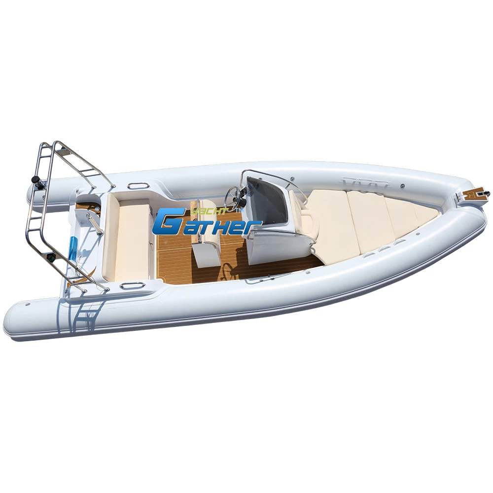 RIB boat 22 FT 6.8 m RIB680B inflatable boat rib yacht with orca tube Eva deck floor for leisure and fishing sports