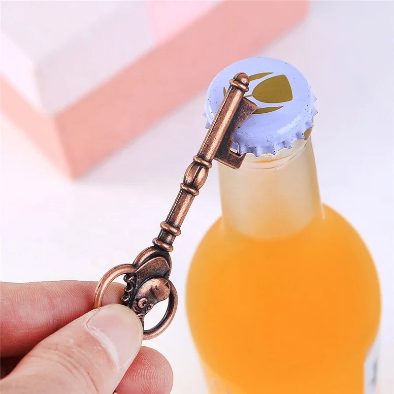 Copper Silver Hippo River Horse Shaped Keying Keychain Vintage Bottle Opener
