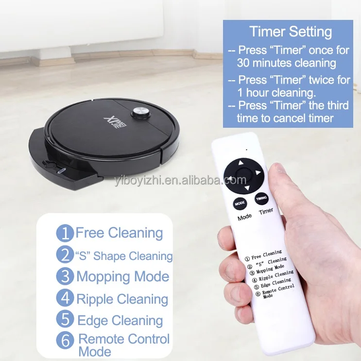 EBEZ Amazon Hot Smart Home Remote Control Robot Cleaning Floor Mopping Robot Vacuums with Water Tank