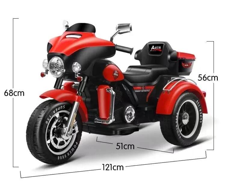 Factory Sale 12V Electric Motorcycle Toy for Children Baby Motorbike with LED Lights and MP3 Function for 2-10year old Children