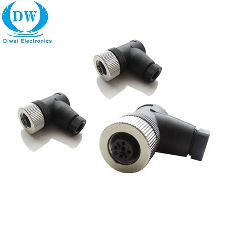 Авто применение круговой M12 4-контактный разъём d-типа гнездовой разъем